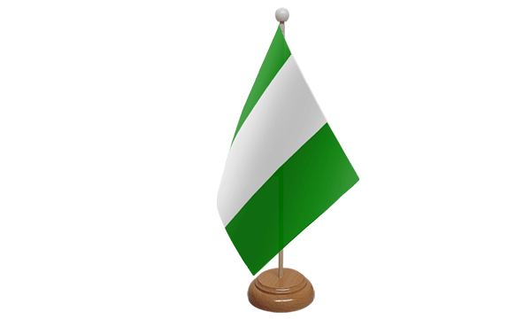 Nigeria Small Flag with Wooden Stand